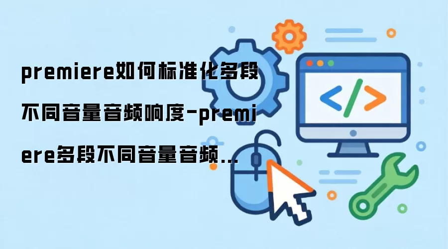 premiere怎样标准化多段不同音量音频响度-premiere多段不同音量音频响度标准化方法