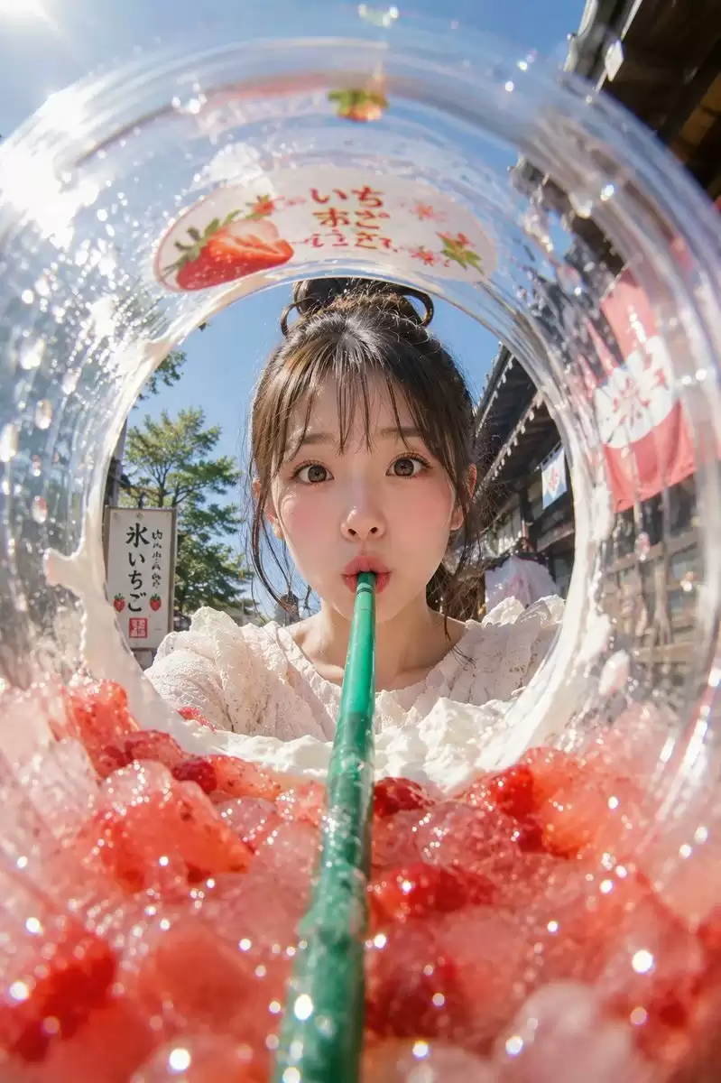 鱼眼镜头里的夏日甜点视角