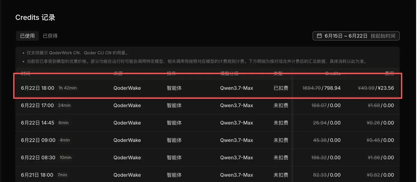 一个自动修复bug任务：运行了100分钟：直接把免费次数：付费次数全干没了