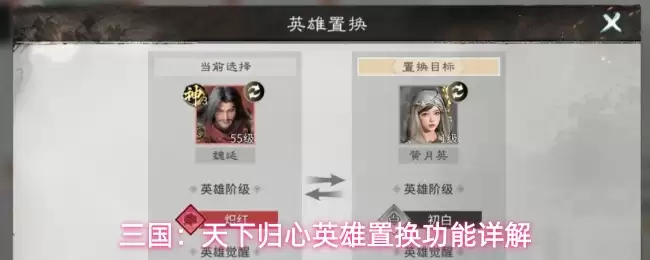 三国：天下归心之英雄置换功能详解