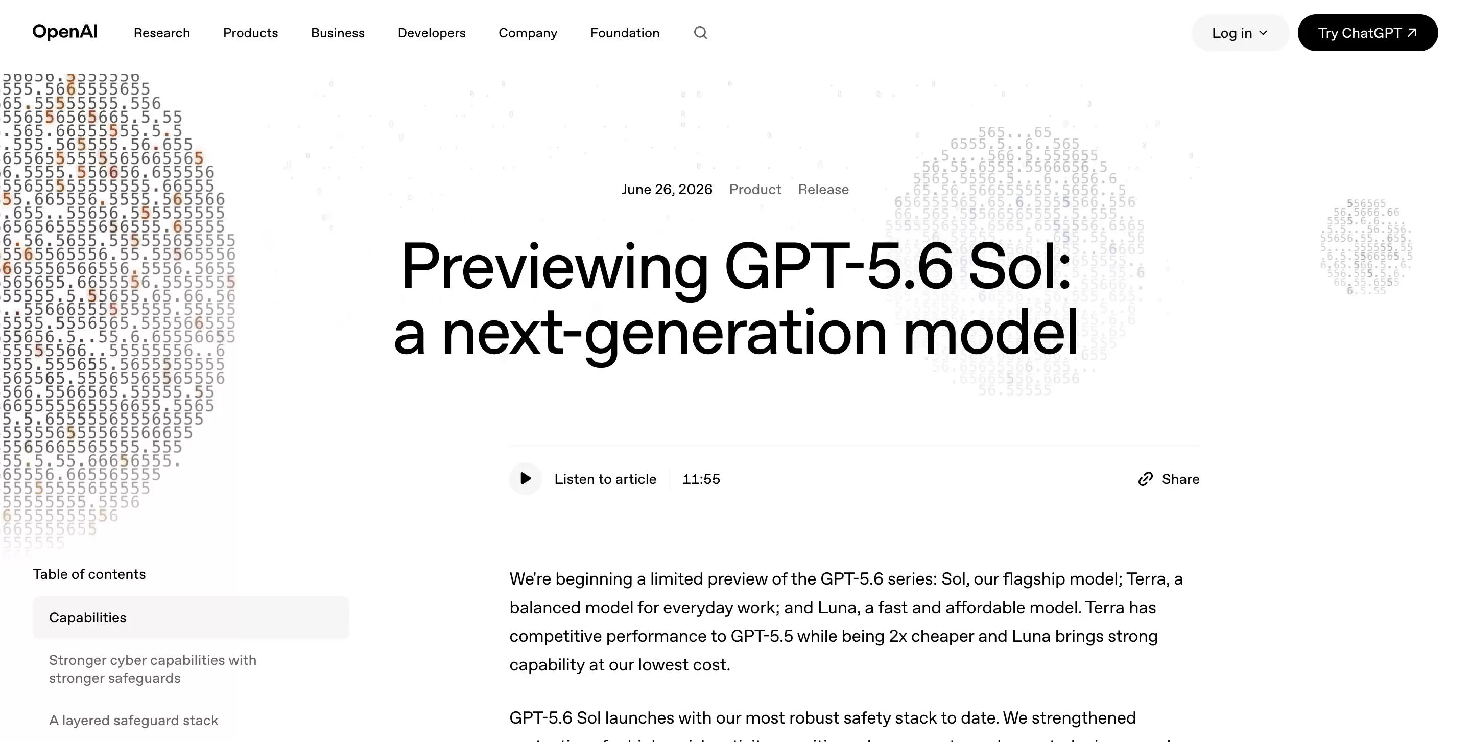 GPT-5.6 - OpenAI 推出最新一代大语言模型系列