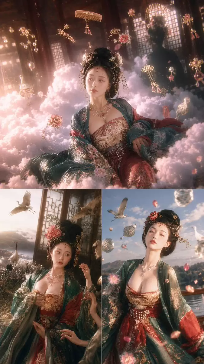 奇幻大唐三联画