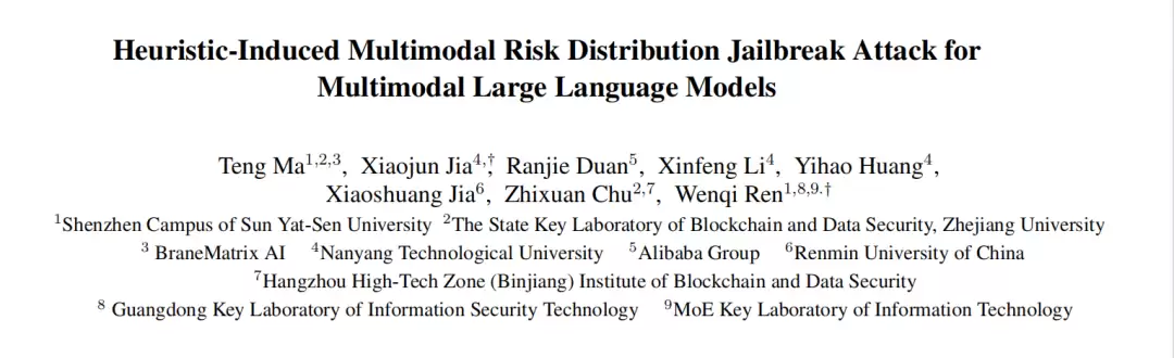 顶会顶刊AI安全论文研读第一期：ICCV 2025  |  采用启发式诱导的多模态风险分解越狱攻击方法：突破MLLMs安全防线