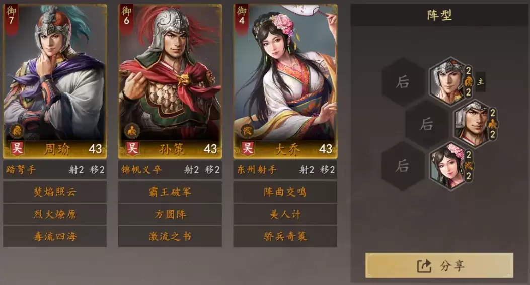三国志王道天下热门阵容推荐 三国志王道天下高胜率实战搭配心得