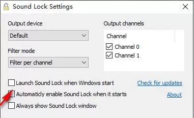 soundlock 怎样设置开机自启