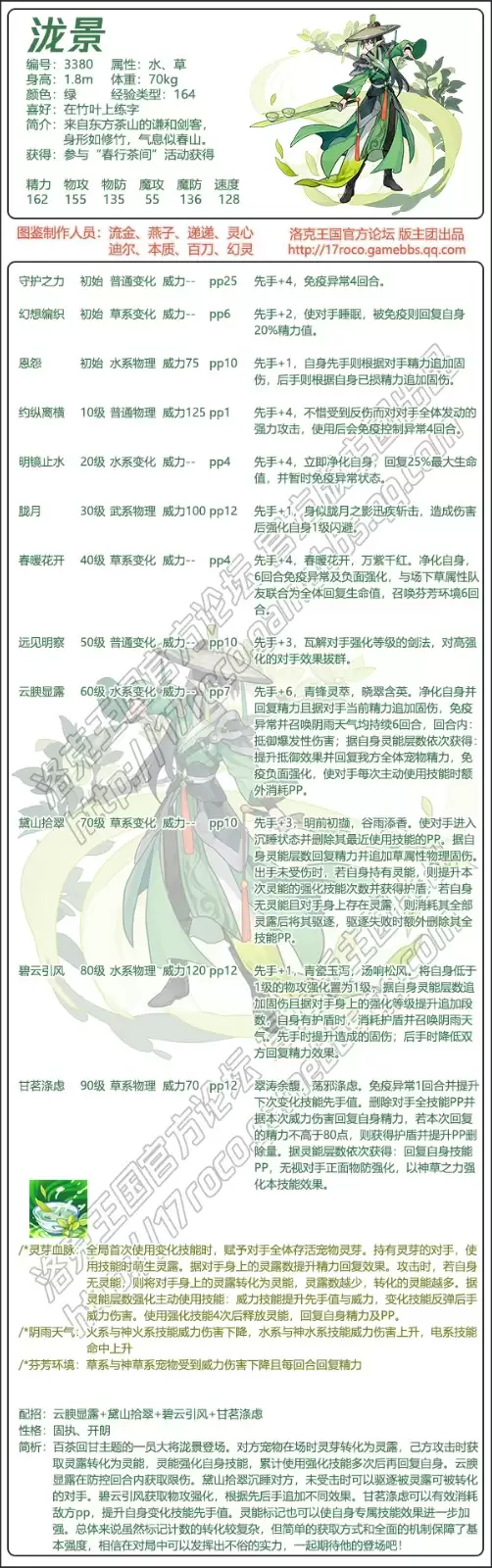 洛克王国百茶回甘系列宠物都有哪些