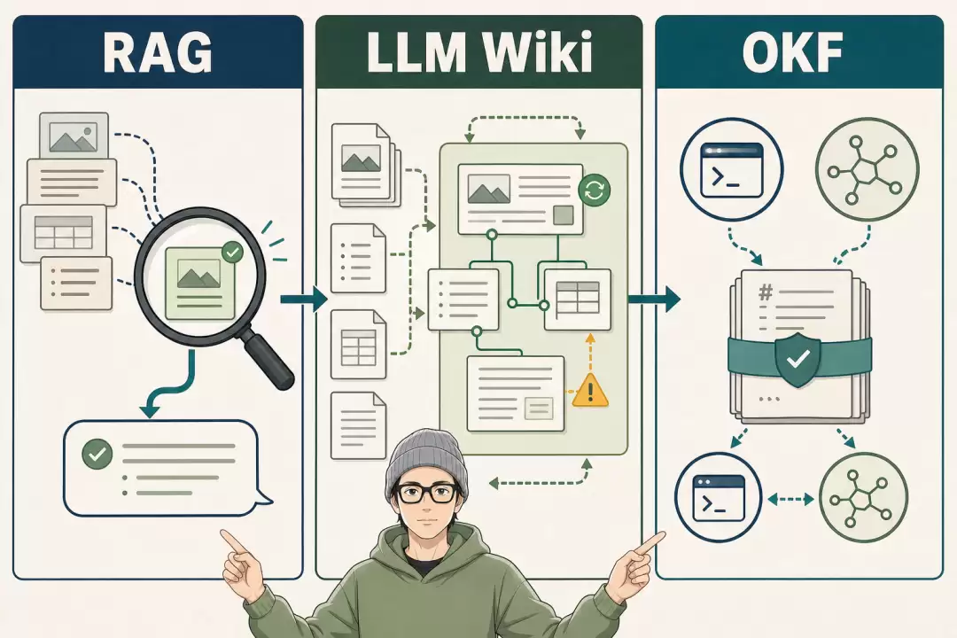 知识库并非 RAG：LLM Wiki 与 OKF 分别补足什么？