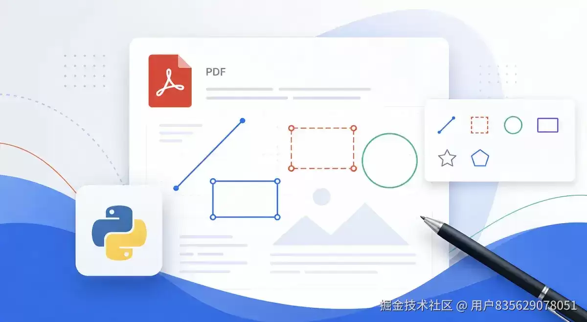 使用 Python 在 PDF 中绘制线条、矩形和自定义图形实战解析