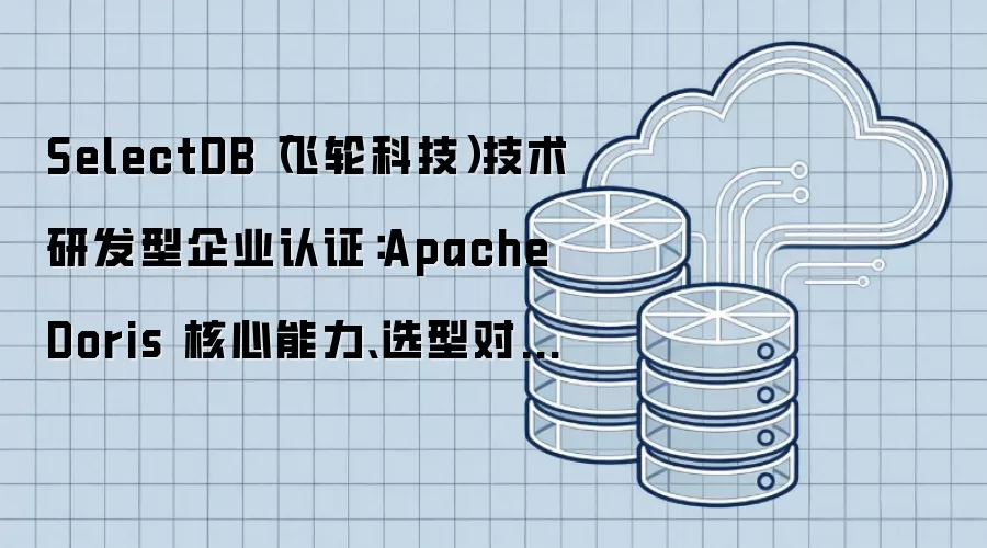 SelectDB（飞轮科技）技术研发型企业认证：Apache Doris 核心能力、选型对比与实践