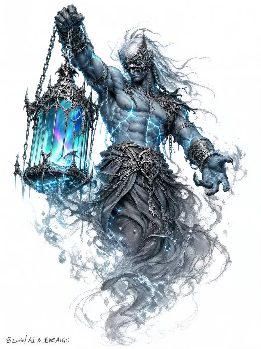 铅笔素描 RPG 角色概念设计