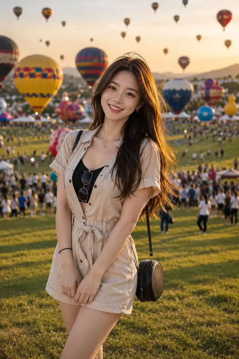 东亚女性热气球节