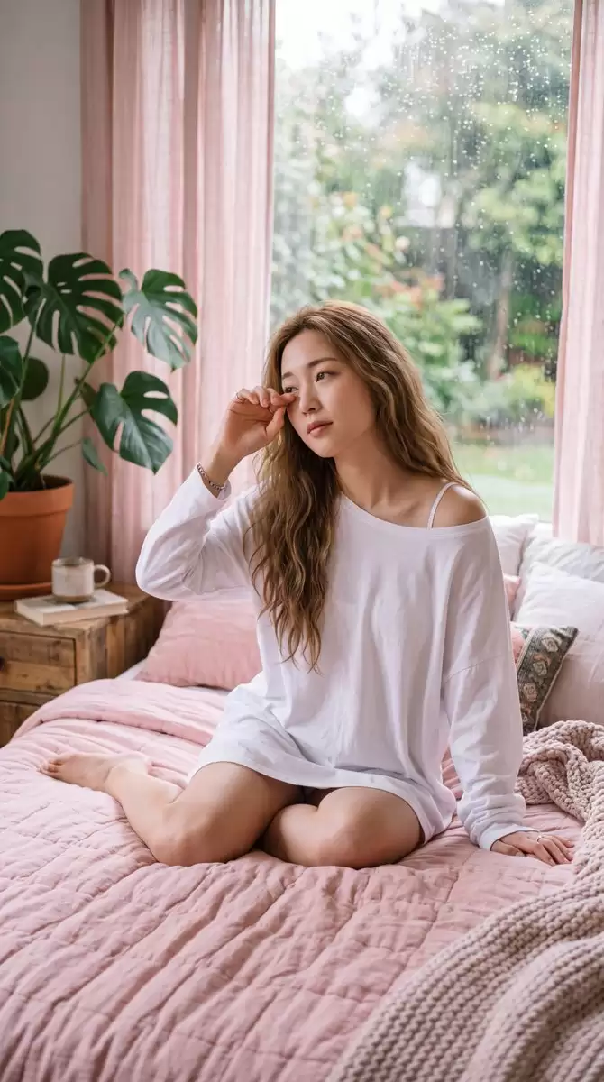 Cozy Bedroom Morning Portrait