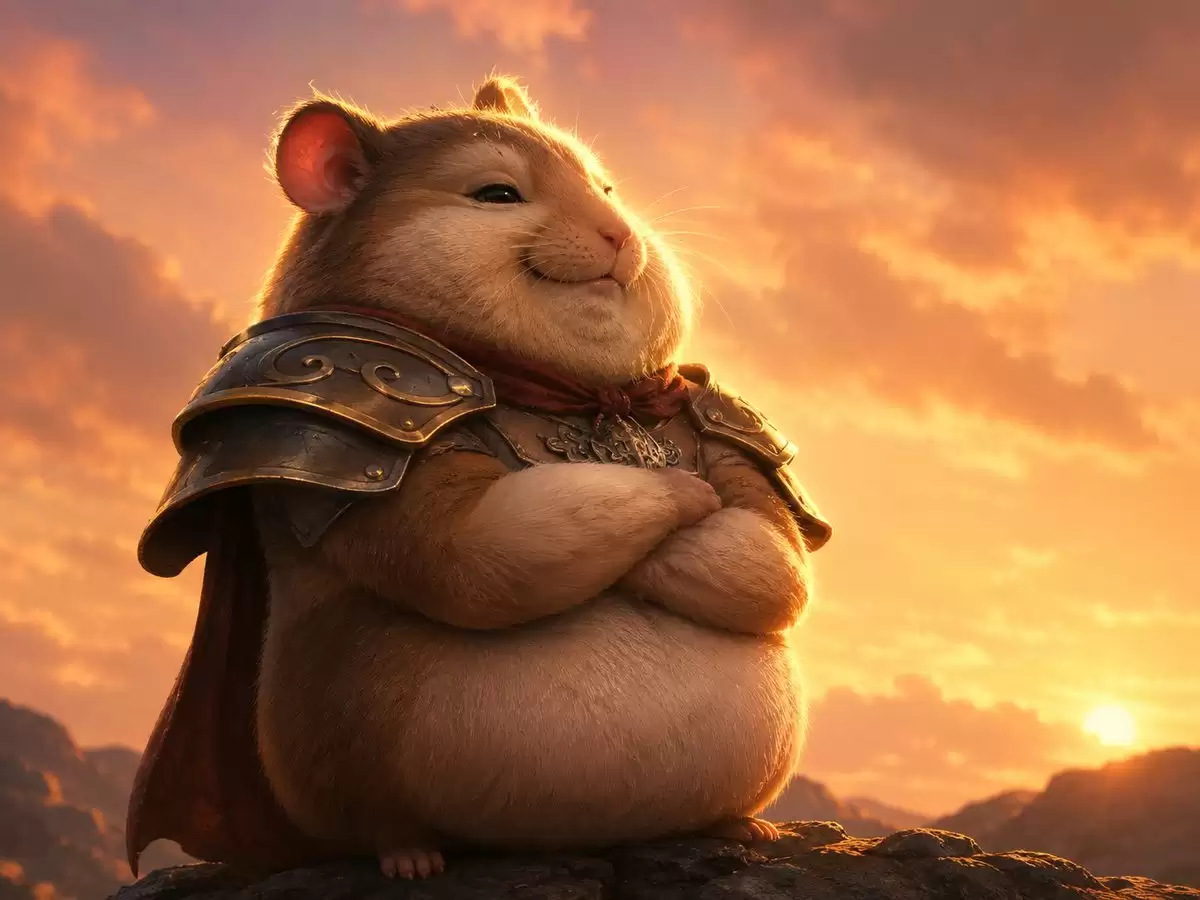 Proud Hamster Warlord at Sunset