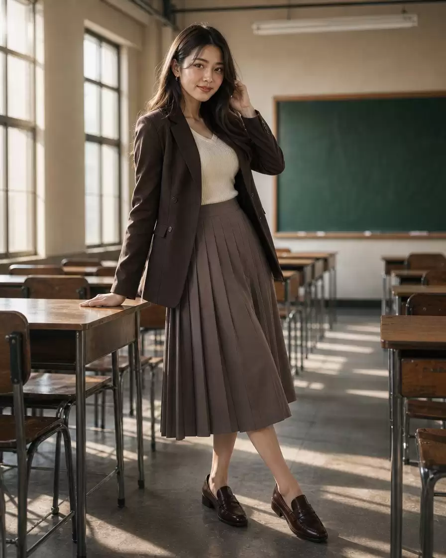 University Classroom Fashion Portrait