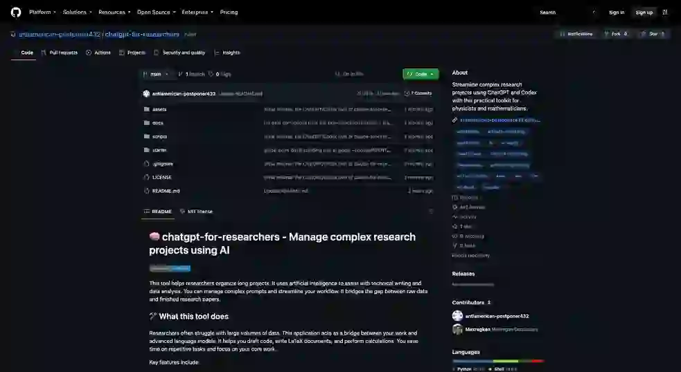 chatgpt-for-researchers：AI Agent 工具实践指南