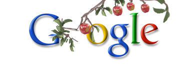 Google 首页的苹果坠地代码