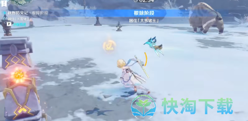 《原神》秋野防灾记第三关困住大雪猪王策略