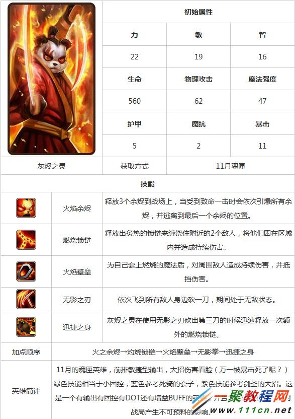 灰烬之灵图鉴属性