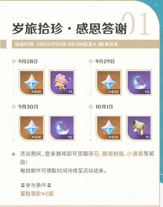 《原神》三周年福利公开:累计登录就送20抽