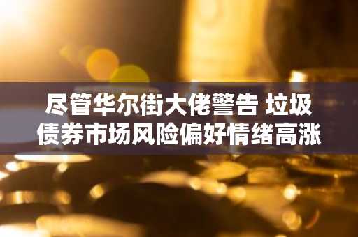 尽管华尔街大佬警告 垃圾债券市场风险偏好情绪高涨-第1张图片