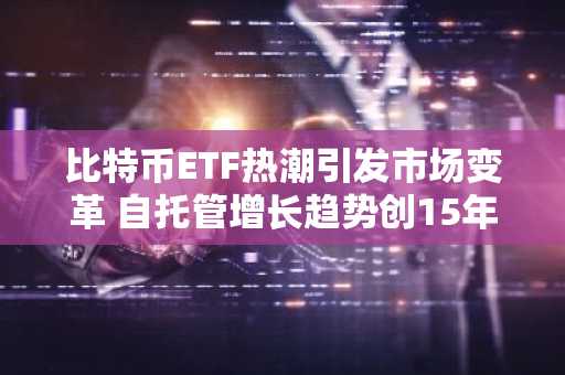 比特币ETF热潮引发市场变革 自托管增长趋势创15年新低-第1张图片