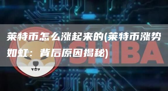 莱特币怎么涨起来的 - 莱特币涨势如虹：背后原因揭秘-第1张图片
