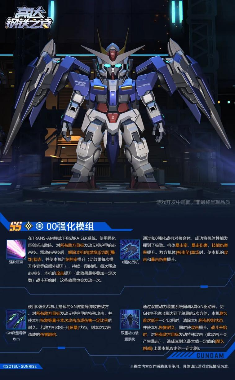 《高达钢铁之诗》半周年庆00强化模组降临,豪华福利免费畅享!