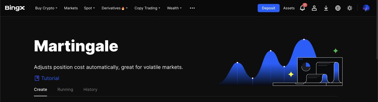 1.&nbsp;BingX&nbsp;网格交易和马丁格尔机器人_图2