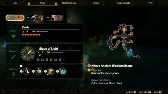 塞尔达无双封印战记睿智沉眠怎么过 睿智沉眠全流程图文攻略