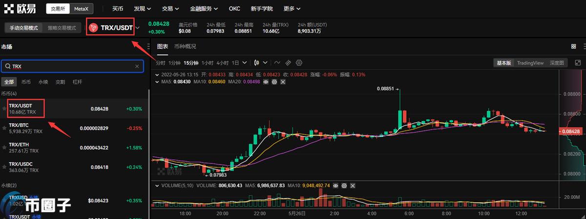 在欧易交易所怎么购买TRX币?欧易交易所买TRX币教程 在欧易交易所怎么购买TRX币?欧易交易所买TRX币教程