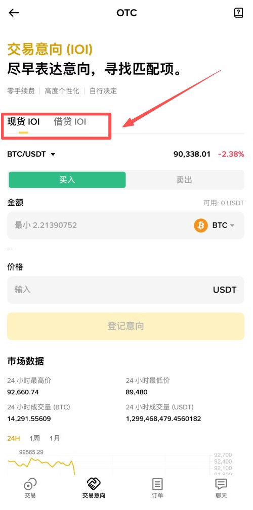 币安交易意向功能介绍