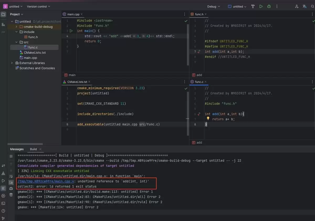 解决c++调用c函数报错：undefinedreferenceto‘xxx‘的问题
