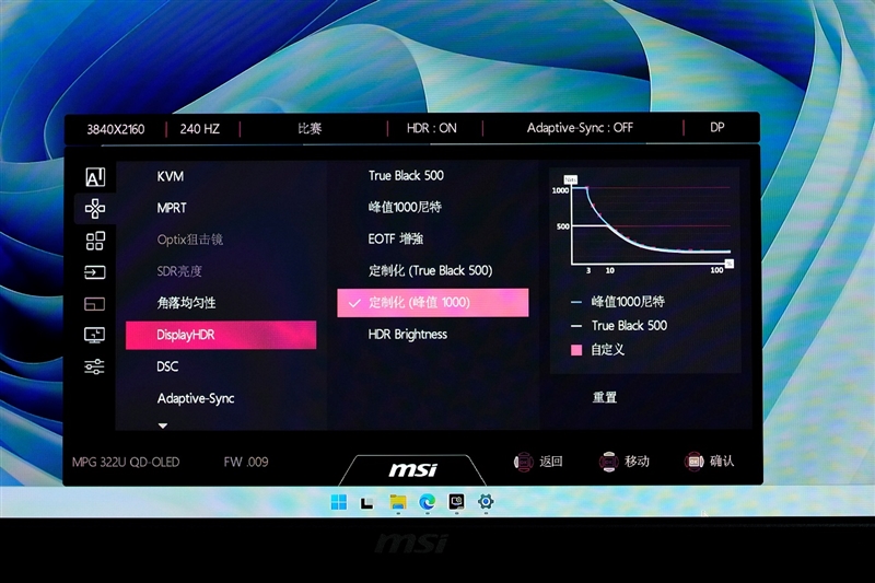 微星MPG 322UR QD-OLED X24显示器评测：1000nits峰值亮度 AI Care保护面板更长寿