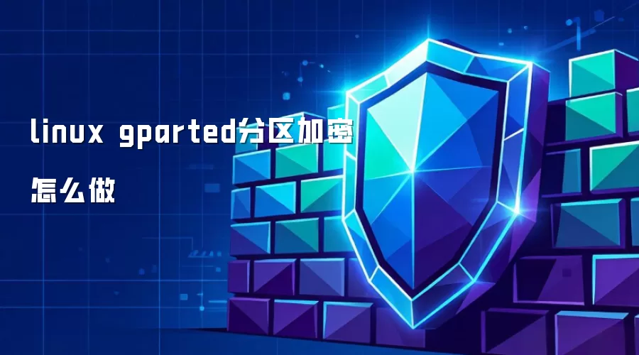 linux gparted分区加密怎么做