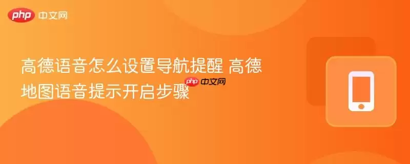 高德语音怎么设置导航提醒 高德地图语音提示开启步骤