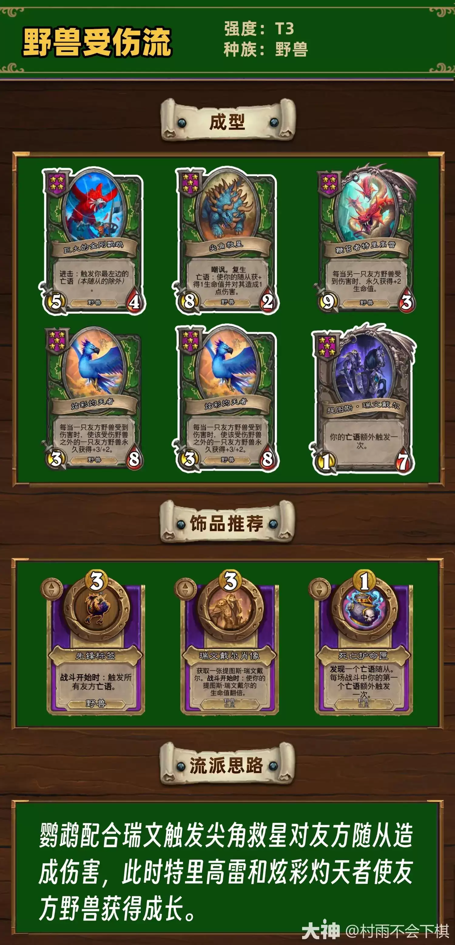 酒馆战棋35.6版本野兽受伤流阵容推荐