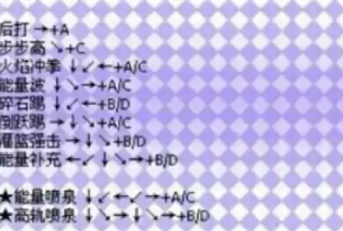 拳皇97风云再起全人物出招表汇总5