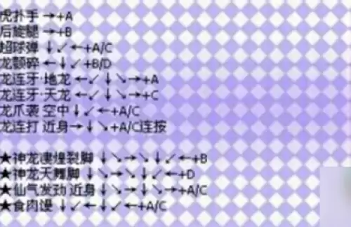 拳皇97风云再起全人物出招表汇总14
