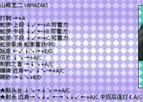 拳皇97风云再起全人物出招表汇总25