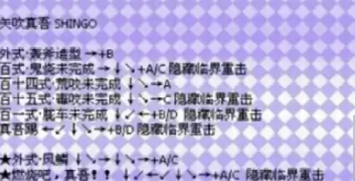 拳皇97风云再起全人物出招表汇总28