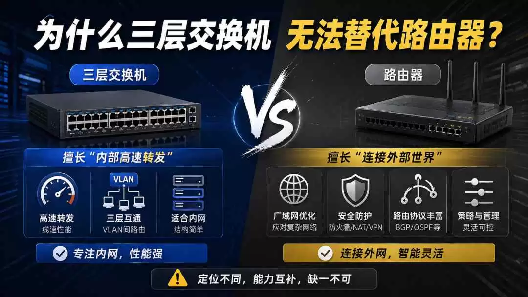 为什么三层交换机无法替代路由器? 三层交换机核心优势分析