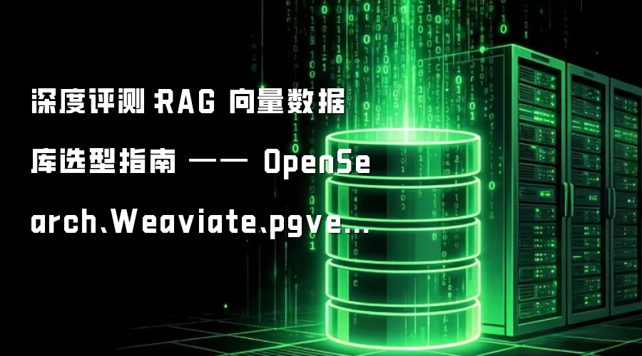 深度评测:RAG 向量数据库选型指南 —— OpenSearch、Weaviate、pgvector 怎么选?