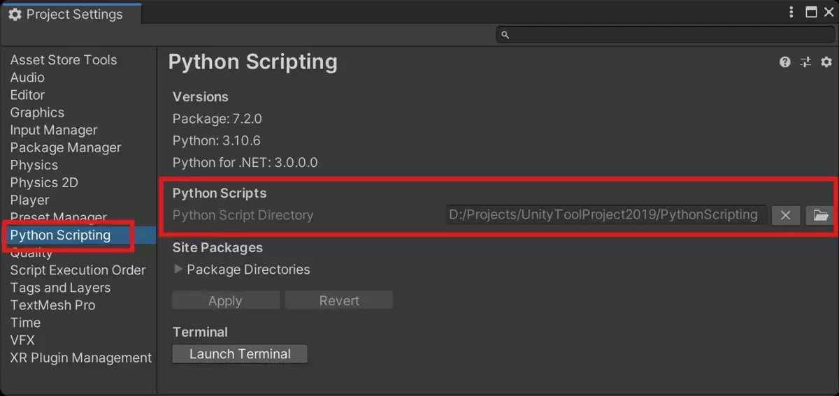 使用Python扩展Unity编辑器