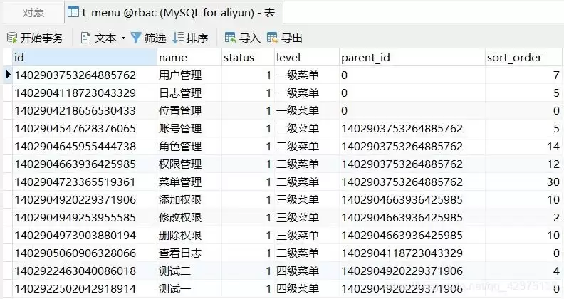 Java多级菜单排序并返回树结构菜单列表方式