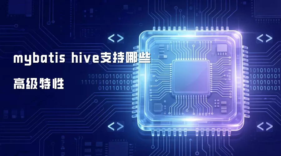 mybatis hive支持哪些高级特性