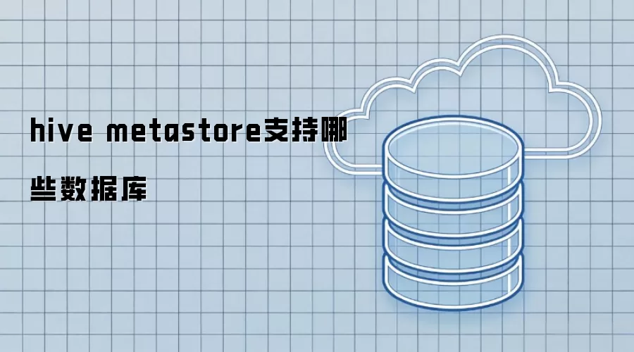 hive metastore支持哪些数据库