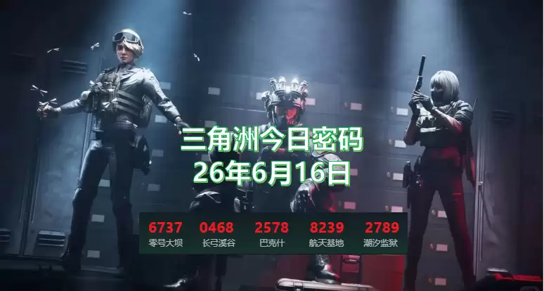 三角洲行动6月16日今日密码是什么？今日特勤处制造、军需处兑换子弹一览
