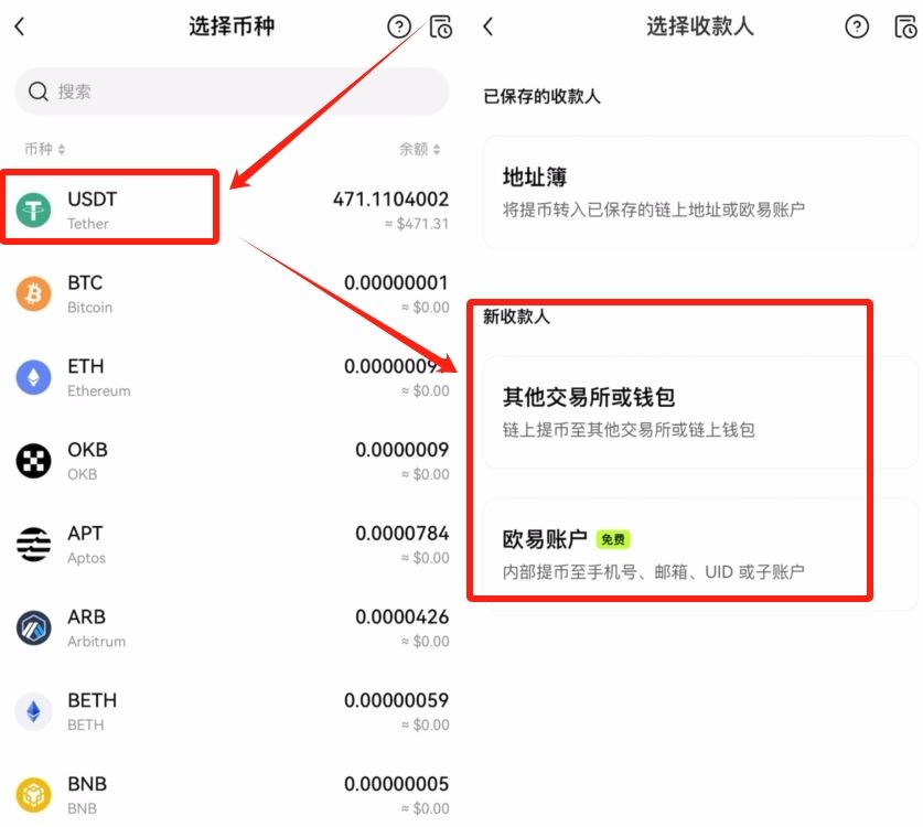 欧易OKX给别人的详细教程(链上提币)