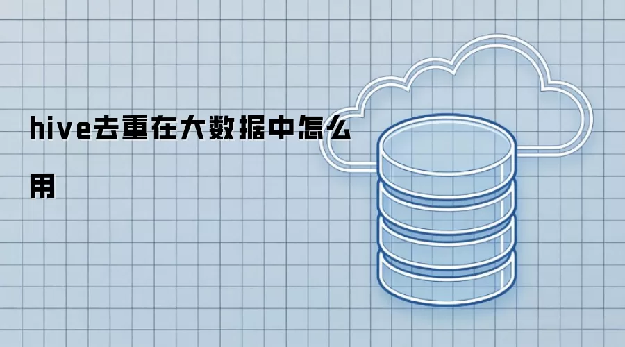 hive去重在大数据中怎么用