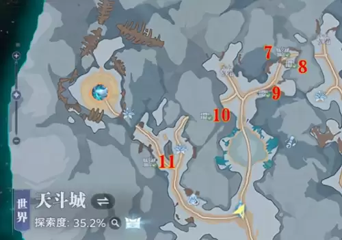 斗罗大陆猎魂世界天斗城隐藏宝箱分布图2